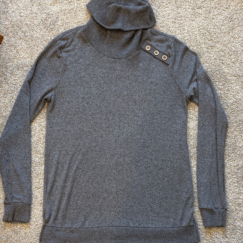Pink Clover Gray Turtleneck Sweater